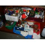 A mixed lot of Christmas decorations.