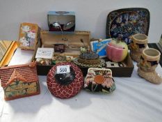 A mixed lot of needlework and knitting items.