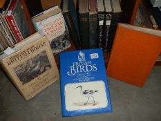 A mixed lot of books including bird related.