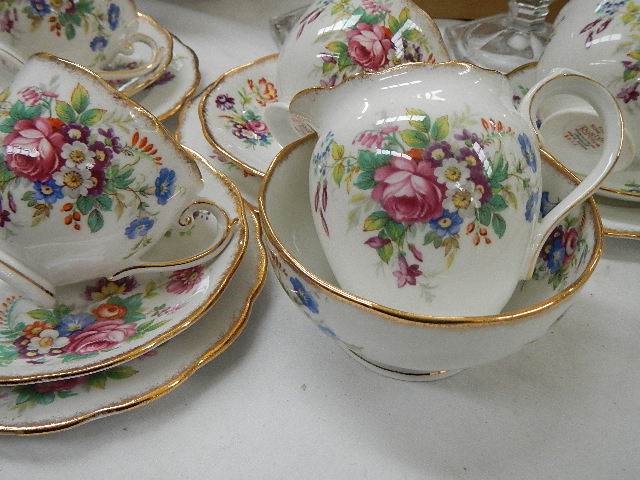 A 21 piece Roslyn china tea set. - Image 3 of 4