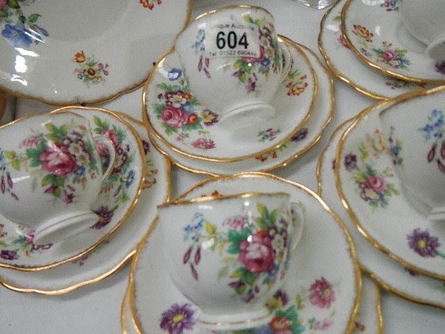 A 21 piece Roslyn china tea set. - Image 2 of 4