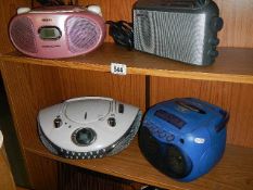 Four portable radio's.