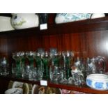 A mixed lot of drinking glasses.