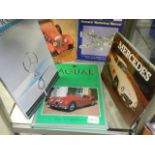 A quantity of car books including Jaguar and Mercedes,.