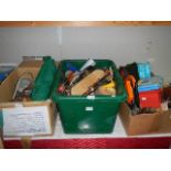 Three boxes of assorted tools. (collect only).