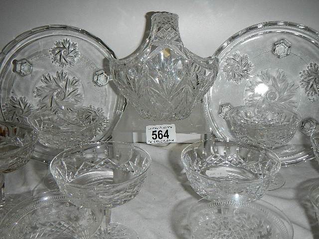 A mixed lot of glass dishes, cake stands etc. - Image 2 of 3