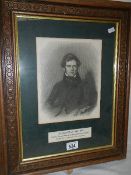 A framed and glazed portrait of Sir Joseph Banks, 1743 - 1820.