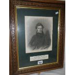 A framed and glazed portrait of Sir Joseph Banks, 1743 - 1820.