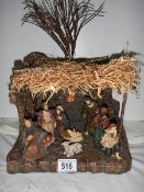 A boxed Nativity scene.