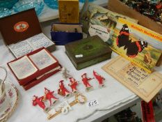 A quantity of vintage games, chess set, Chinese puzzle etc.