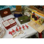 A quantity of vintage games, chess set, Chinese puzzle etc.