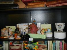 A mixed lot of figures, plaques etc., (collect only).