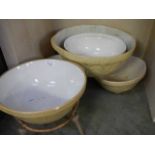 A quantity of mixing bowls.