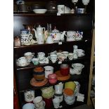 Five shelves of tea ware, planters etc., (collect only).