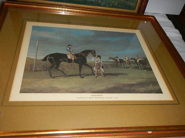 Three framed and glazed hunting scenes. - Image 3 of 5