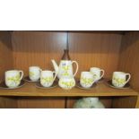 A fourteen piece Carlton ware coffee set.