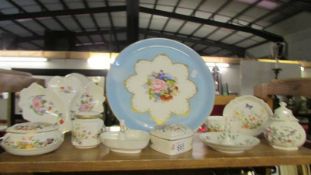 A quantity of Aynsley china including Cottage Garden, Pembroke, Somerset and a large Aynsley plate.