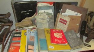 A large lot of old workshop manuals etc.