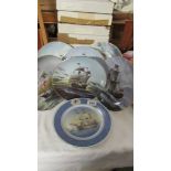 Six Charles Lindgren's 'Great Ship's of Discovery' boxed collector's plates and one other.