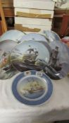 Six Charles Lindgren's 'Great Ship's of Discovery' boxed collector's plates and one other.