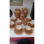 A Hornsea pottery 'Saffron' coffee set.