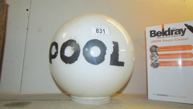 A globe shaped lamp shade 'Pool'.