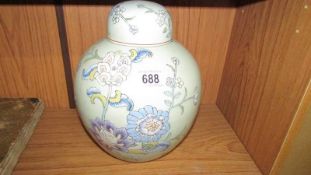 A large Chinese ginger jar.