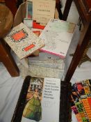 A quantity of vintage road maps etc