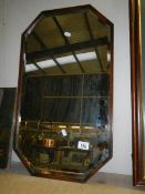 An art deco bevel edged mirror,