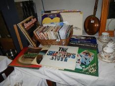 A large quantity of 45rpm records including The Beatles and a quantity of LP records including Dr.