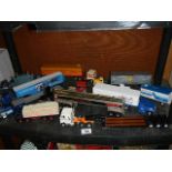 A quantity of unboxed diecast American trucks including Corgi, Matchbox, Franklin Mint and Ertl etc.