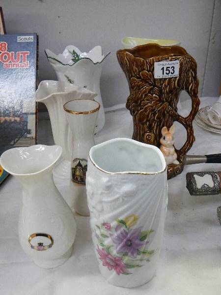 A quantity of assorted vases including Donegal and Tara, Ireland examples.