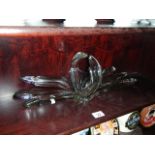 An unusual art glass fruit bowl