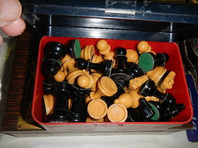 A Vintage Jaques chess set in original box, - Image 2 of 2