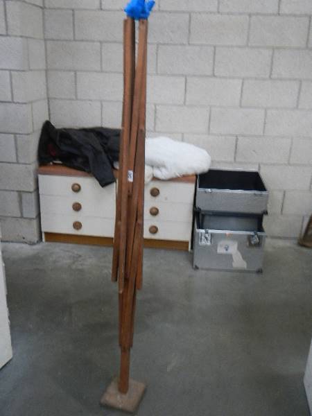 An unusual vintage 4 arm wooden clothes airer,