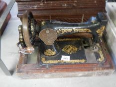 A vintage Singer sewing machine ,