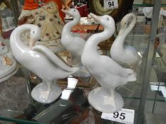 3 Lladro geese and 1 other
