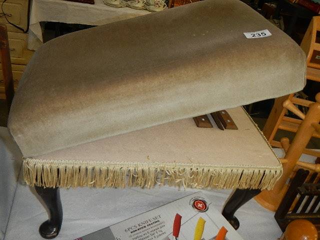 An adjustable angled foot stool on Queen Anne legs, - Image 2 of 4
