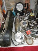 A quantity of misc used classic car parts including Jaguar, Ford etc.