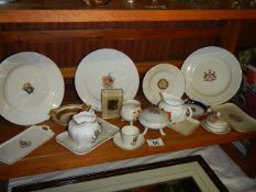 A quantity of crested china (some in need of cleaning)