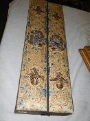 A Chinese tapestry jewellery box mid 20th century
