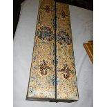 A Chinese tapestry jewellery box mid 20th century