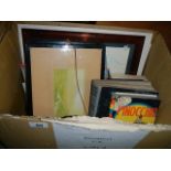 A mixed lot of prints, pictures,