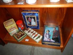 A quantity of vintage tins (1 includes an unopened jigsaw)