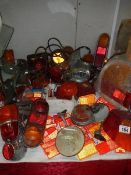 A good selection of used classic car rear light lenses and reflectors for Mini, VW Beetle etc.