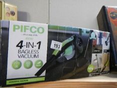 A Pifco 4 in 1 bagless vacuum