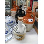 5 breweriana advertising stoneware jugs,