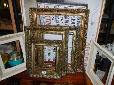 4 gilded picture frames,