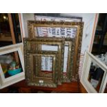 4 gilded picture frames,