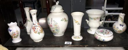 A quantity of Aynsley china including Ginger Jar,